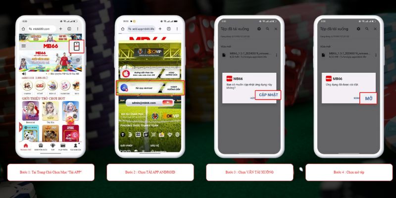 Quy trình tải app MB66 trên APK